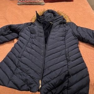Super warm puffer coat with faux fur hood